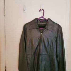 Womens Lined Leather Coat
